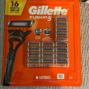 Gillette Fusion5 Replacement Cartridges - Black/Orange Pack